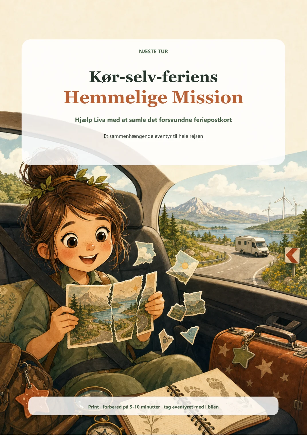 Familie på kør-selv-ferie med en mission til børn