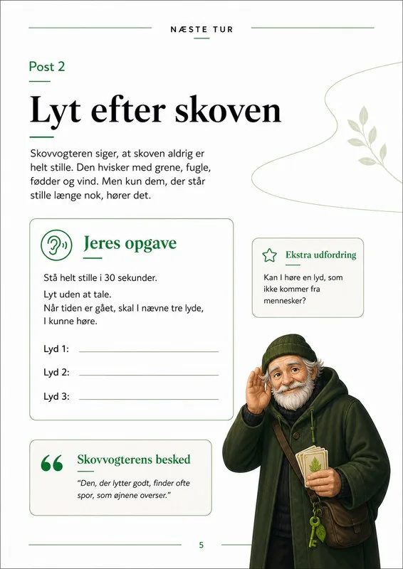 Smugkig på opgaven Lyt efter skoven