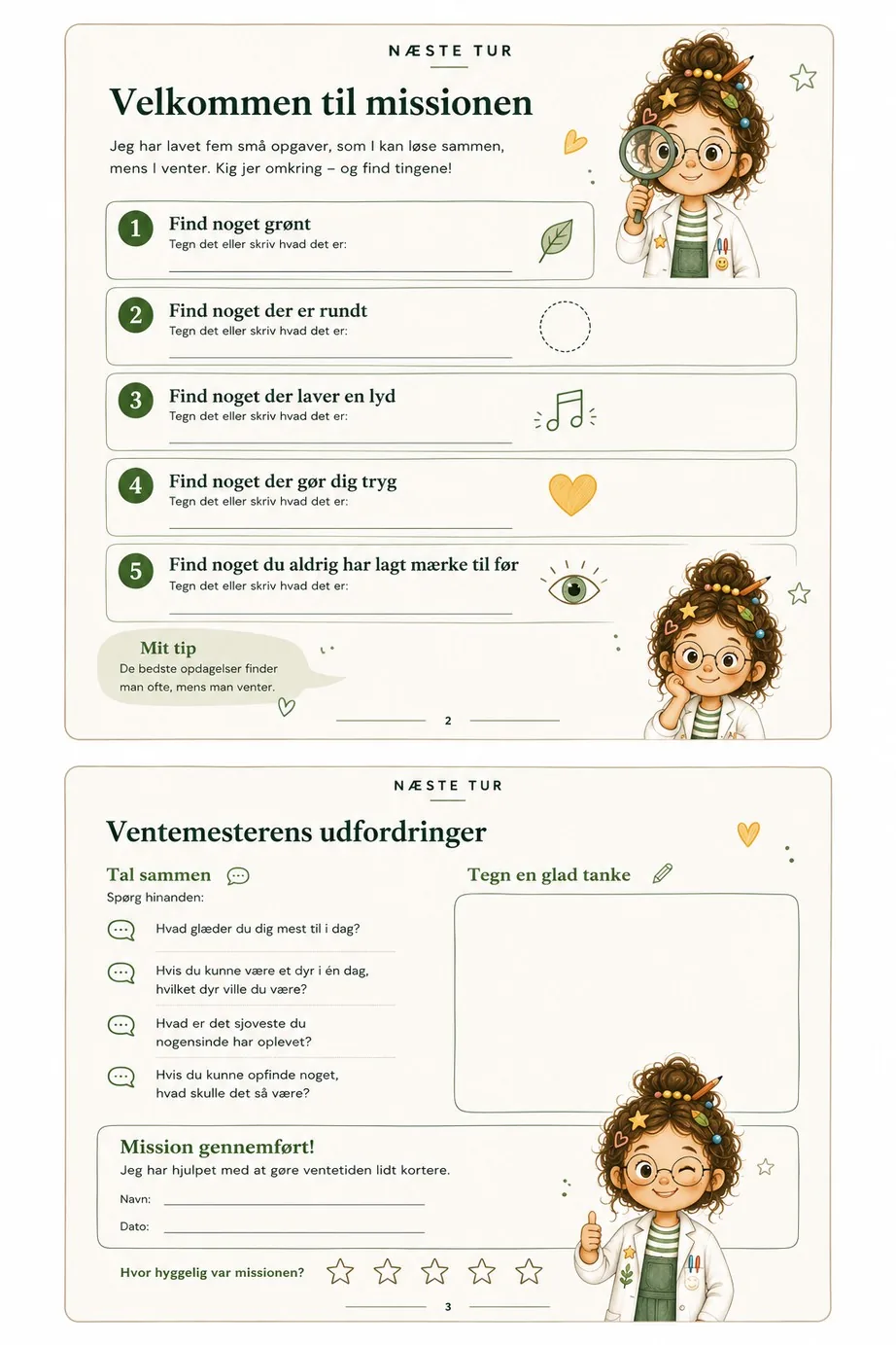 Aktivitetssiden fra Ventetidsmissionen